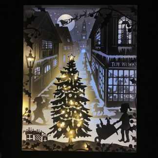 Christmas Shadow Box Night Light Paper Craft Svg Files Decouverre