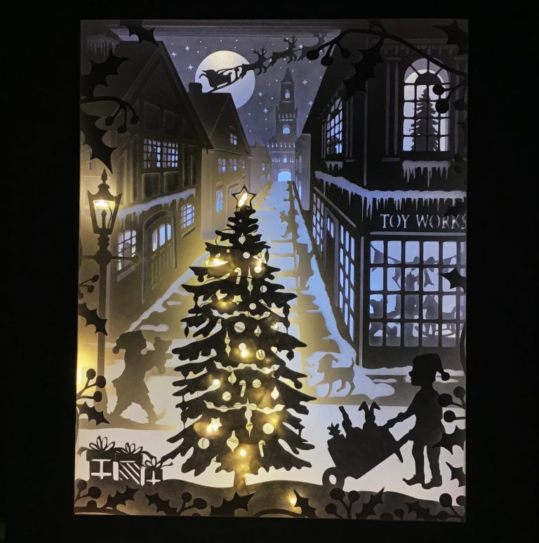 Download Christmas Shadow Box Night Light Paper Craft SVG Files ...