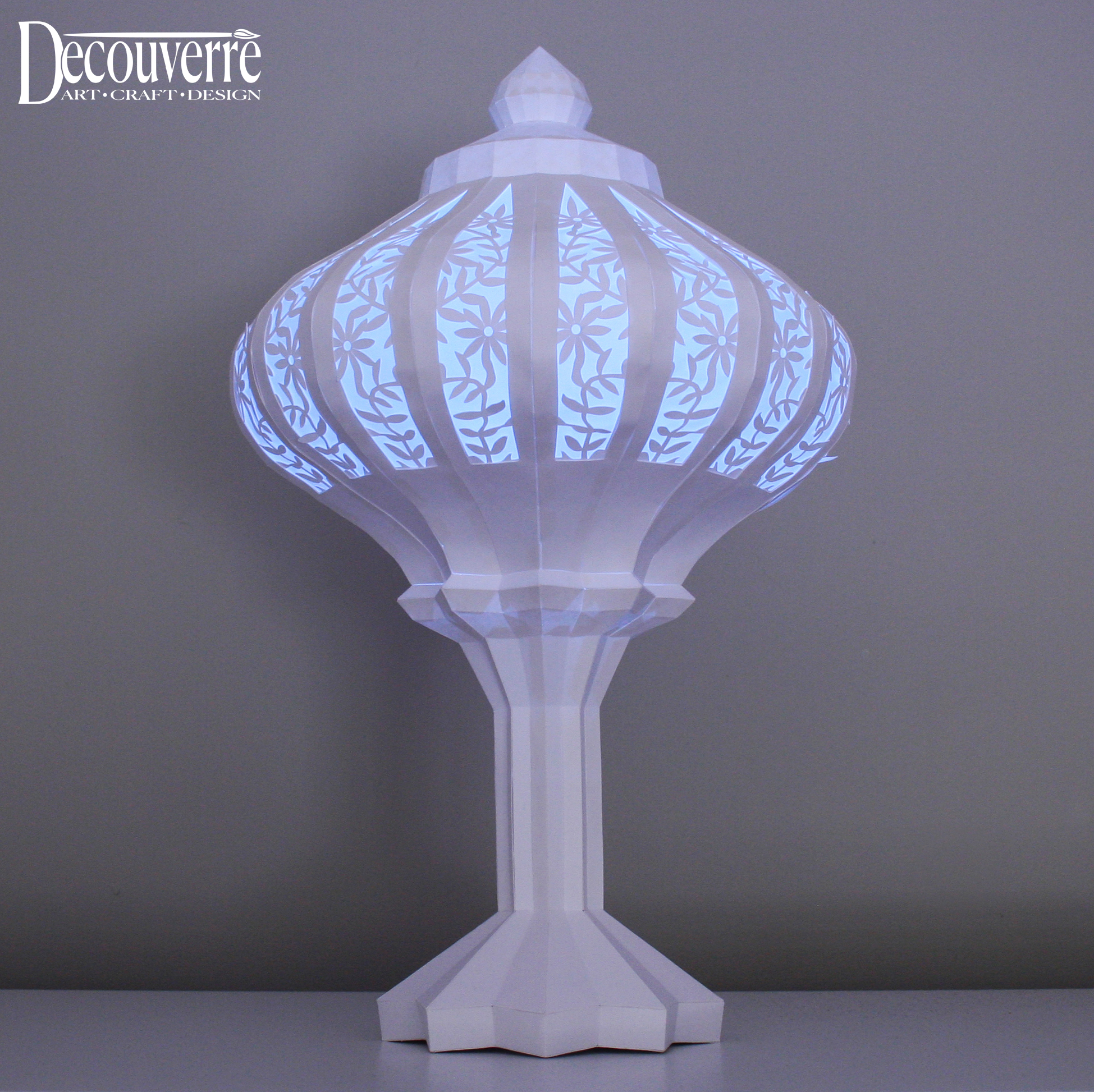 Floral Paper Lantern 3D SVG